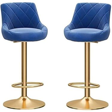 Imagem de Banco De Bar, Bsillas Cocina de Barra Altas Bancos Taburete bar Isla Conjunto De 2 Peças De Banco De Restaurante Para Café Da Manhã, Altura Do Balcão Da Cadeira De Ilha De Cozinha Ajustável