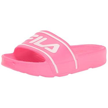 Imagem de Fila Sandália infantil unissex elegante Slide St, Knockout rosa/branco/branco, 13 Little Kid