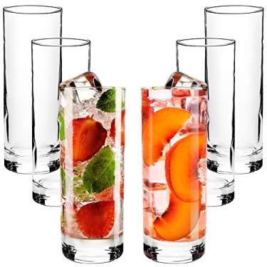 Imagem de Óculos Highball com base pesada, conjunto transparente de óculos para beber, água, suco, coquetéis, vinho, cerveja e uísque, 340 ml, conjunto de 6