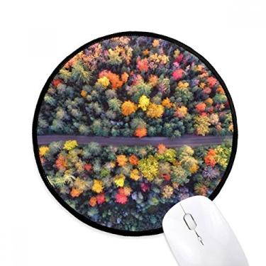 Imagem de Mouse pad colorido ciência da silvicultura cenário da natureza desktop escritório tapete redondo para computador