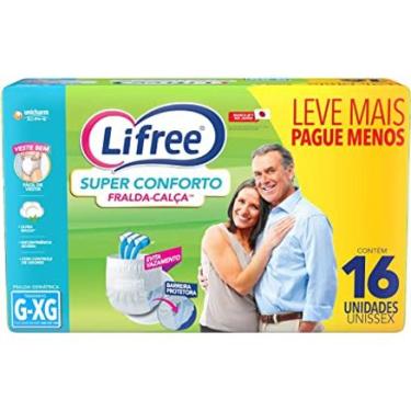 Imagem de Fralda Calça Geriátrica Super Conforto Tamanho G/XG Lifree 16 unidades Lifree