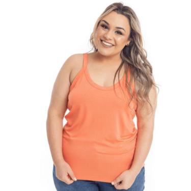 Imagem de Regata Plus Size Camisa Blusa Alcinha Atacado Feminina Verão - Vtm