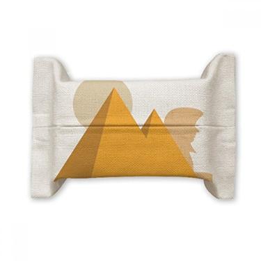 Imagem de Bolsa de linho de algodão para lenços faciais pirâmides da Esfinge amarela do Egito