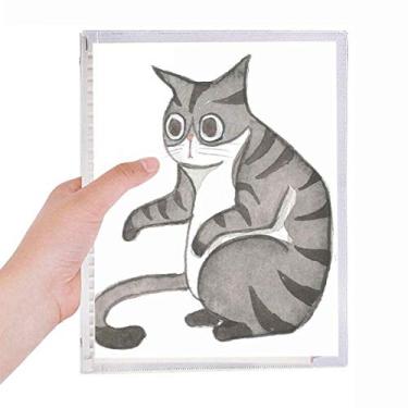 Imagem de Miaoji Painting Dragon-Li Caderno de Gatos Aquarela Folhas Soltas Diário Recarregável