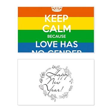 Imagem de Rainbow Gay LGBT cartão comemorativo de ano novo festival de felicitações Gay mensagem presente