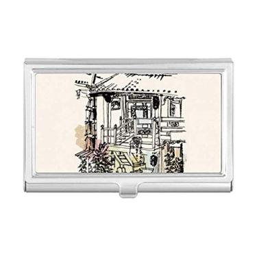 Imagem de Um lindo beco em Dali da China, porta-cartões de visita, carteira de bolso