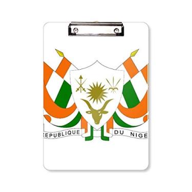Imagem de Niger Africa Emblema Nacional Prancheta Pasta Bloco de Escrita Placa de Apoio A4