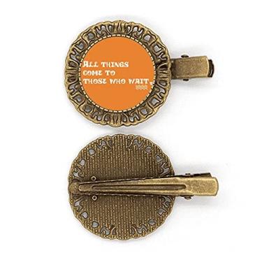 Imagem de Clipe de cabelo English Motto para automotivação, broche para cabeça