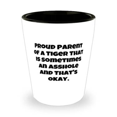 Imagem de Ideia única de gato tigre, pai orgulhoso de um tigre que às vezes é um imbo e isso, copo extravagante para os amantes de gatos de amigos