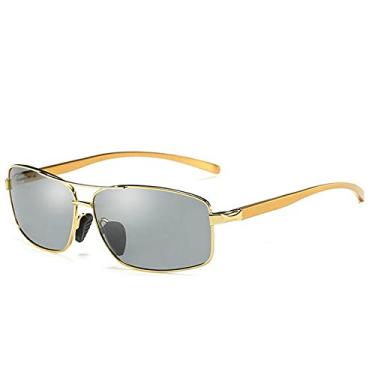 Imagem de Óculos de Sol Masculino Fotocromático Óculos Direção Casual Polarizado com Proteção Uv400 (C1)