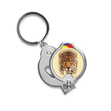 Imagem de Cheetah Cortador de unhas afiado de aço inoxidável para presente de arte déco de rosto próximo à feroz