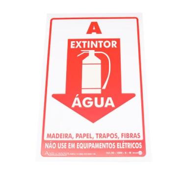 Imagem de Placa De Sinalização Extintor Água Ref Paf301 Encartale - Encart'ale