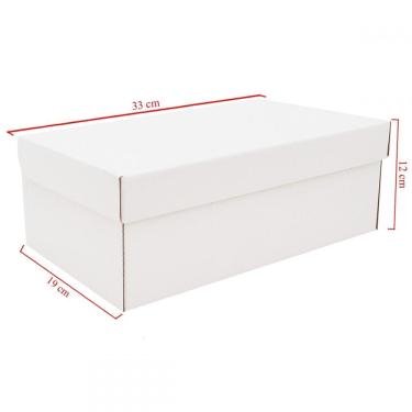 Imagem de Caixa De Papelão Para Calçados Efeito Fosco 50 Un Embalagens 33cm x 19cm x 12cm