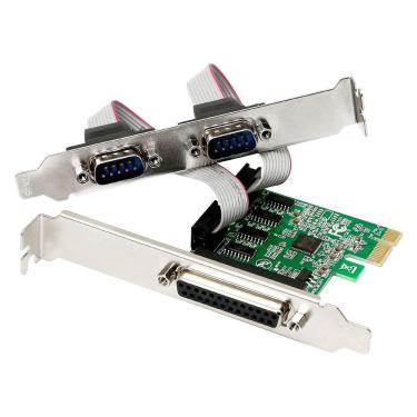Imagem de Placa Pci Express 1x 2 Porta Serial Db9 E 1 Paralela Db25