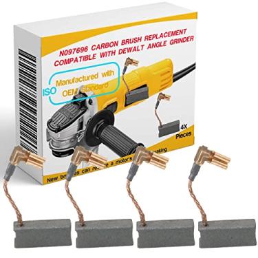 Imagem de 4 peças de escova de motor de carbono compatível com DeWalt DWE4120 / DWE4011, Dewalt N097696 peça de reposição do motor do moedor