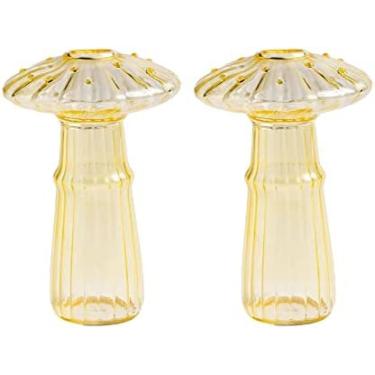 Imagem de Vaso De Cogumelo 5 Peças, Vaso De Flores De Cogumelo Transparente, Vaso De Vidro Hidropônico De Cogumelo, Vaso De Planta De Cogumelo, Vasos De Arranjo De Flores, Vasos De Plantas, Vaso De Vidro, V