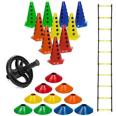 Imagem de Escada + 10 Cones Furados + 10 Pratos + Roda Funcional