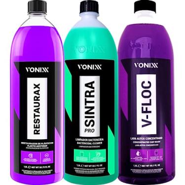 Imagem de Shampoo Automotivo V-floc Apc multifuncional Sintra Pro 1,5L Revitalizador de Plastico Restaurax 1,5L Vonixx