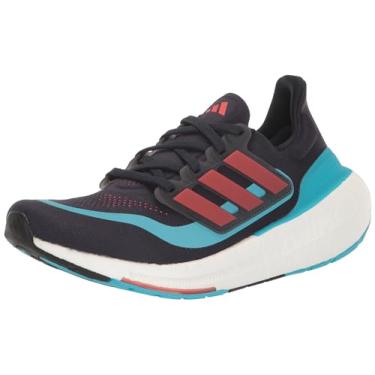 Imagem de adidas Tênis de corrida masculino Ultraboost Light, Tinta/vermelho brilhante/ciano lúcido, 40