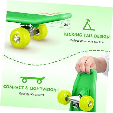 Imagem de LIOOBO Skate Para Interior Prancha De Patinação Skate Longboard Prancha De Skate Conjunto De Skate Infantil Skate Adulto Longboard Cruzador Skate De Plástico Mini Skate Retrô Pp