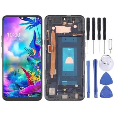 Imagem de YUNCHAO Acessórios telefônicos Tela LCD original para LG G8X ThinQ LMG850EMW LM-G850 Digitalizador completo com quadro (preto) Substituição do telefone celular