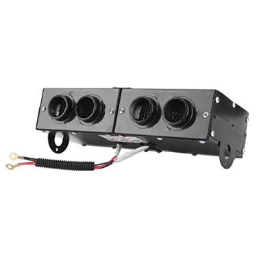 Imagem de Aquecedor automotivo de carro de 12 V 800 W com 4 furos/desembaçador para para-brisas, janelas e espelhos