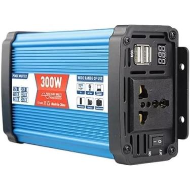 Imagem de Inversor de onda senoidal pura de 300 W, valor de pico de 600 W, conversor DC 24 V para 220 V, LED, adequado para uso doméstico e externo, 24 V-220 V