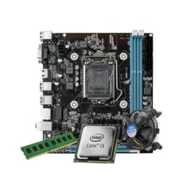Imagem de Kit Intel Placa Mãe H81 + Processador I3 4130 + Memoria 16Gb Ddr3
