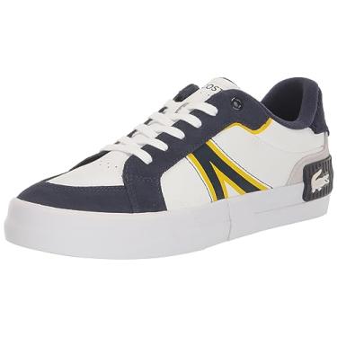 Imagem de Lacoste Tênis masculino L004 223 1 CMA, Branco/Nvy, 43