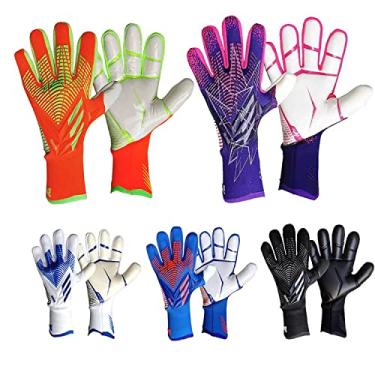 Imagem de Luvas de goleiro, 5 pares de aderência forte para luvas de goleiro de futebol com tamanho 6/7/8/9/10 Luvas de futebol para crianças, jovens e adultos Luvas de futebol