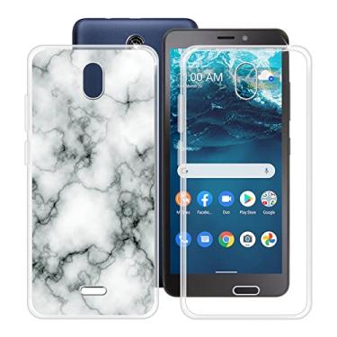 Imagem de ZHKQT Capa transparente para Nokia C100 4G (5,4 polegadas), pacote com 2 capas protetoras antiamarelamento de TPU (poliuretano termoplástico) finas, à prova de choque, capa de telefone de silicone antiarranhões para Nokia C100 4G - transparente + WM73