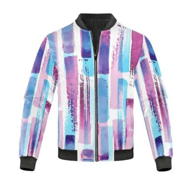 Imagem de KLL Jaqueta de chuva masculina leve com padrão de arte contemporânea jaqueta leve masculina corta-vento jaqueta de chuva com zíper completo, Padrão de arte contemporânea, GG