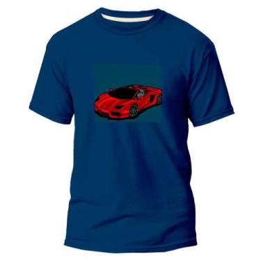 Imagem de Camiseta Algodão Premium Estampa Digital Carro Vermelho - El Exquema