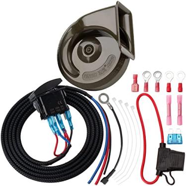 Imagem de AOLIHAN Kit de buzina de carrinho de golfe com interruptor de LED azul e fio para ATV UTV Club Car EZGO Yamaha, Polaris RZR Ranger, lado a lado, geral, Honda Pioneer Talon