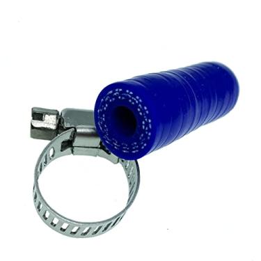 Imagem de Bekelan Tampa de refrigeração universal de silicone reforçada azul de 6,5 mm com braçadeira para aquecedor de bypass, porta de água a vácuo, kit de tampa de extremidade protetora