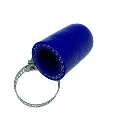 Imagem de Bekelan Tampa de refrigeração de silicone reforçada universal azul de 16 mm com braçadeira para aquecedor de bypass, porta de água a vácuo, kit de tampa de extremidade protetora