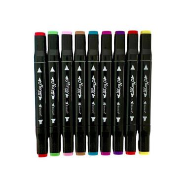 Imagem de Kit Marcador Permanente 2 Pontas Bismark Escolha As Cores