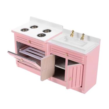 Imagem de ORFOFE 1 Conjunto mini acessórios cozinha mini cozinha infantil Mini cozinha para crianças afundar casa boneca modelo móveis cozinha em miniatura lavatório em miniatura fogão