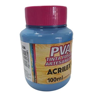 Imagem de Tinta PVA Fosca para Artesanato Acrilex 100 ml Azul Inverno - 584