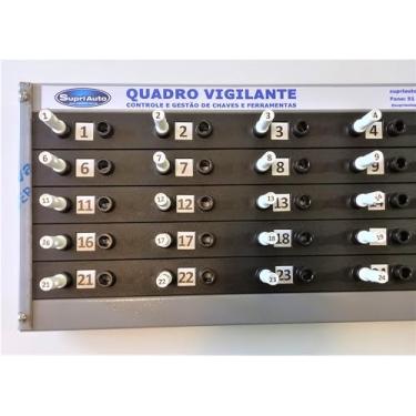 Imagem de SUPRIAUTO, Claviculário Porta Chaves Quadro Vigilante Para 25 Chaves