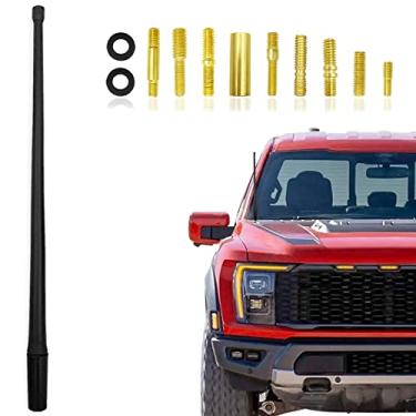 Imagem de Substituição de antena de borracha flexível de 33 cm para Wrangler JK/JL, Chevy Silverado e GMC Sierra Denali, Ford 150 (2009-2022) a maioria dos modelos de carros