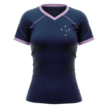 Imagem de Camiseta Braziline Verdant Cruzeiro Feminino - Marinho