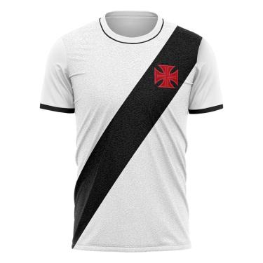 Imagem de Camiseta Braziline Caravel Vasco Infantil - Branco e Preto-Unissex