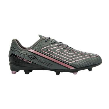Imagem de Chuteira Umbro Chrome Campo Masculina Grafite Preto Rosa