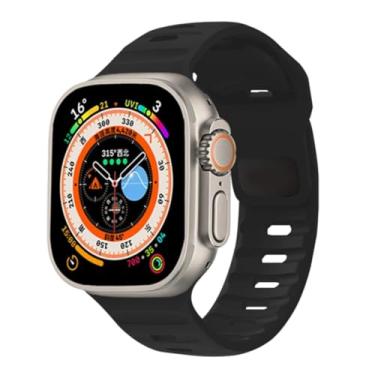 Imagem de Pulseira de Silicone Mariner Para Apple Watch 42mm 44mm 45mm Ultra 1 e 2 de 49mm (Preto)