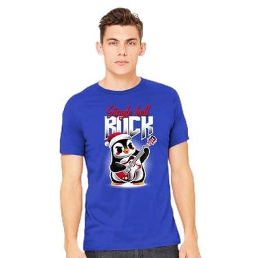 Imagem de TeeFury - Jingle Bell Rock Penguin - Camiseta masculina animal, pinguim, Preto, M