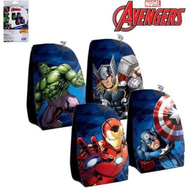 Imagem de Par Boia Inflável De Braço Crianças Avengers Vingadores 29cm - Elite