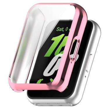 Imagem de Case 360º Capa Protetora TPU LTIMPORTS, compativel com Galaxy Fit 3 Sm-R390 (Rosa)