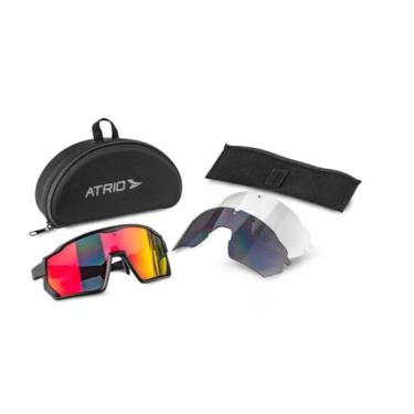 Imagem de Óculos Atrio Sprinter Kit 3 Lentes Black Red  Bi233 