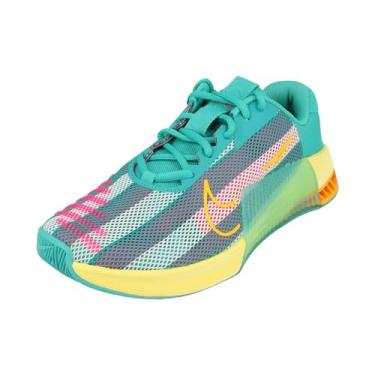 Imagem de Nike Tênis de treino masculino Metcon 9 AMP (DZ2616-800, laranja atômico/pêssego gelo/creme de pêssego/), Cacto empoeirado/azul gelo/laranja laser, 41